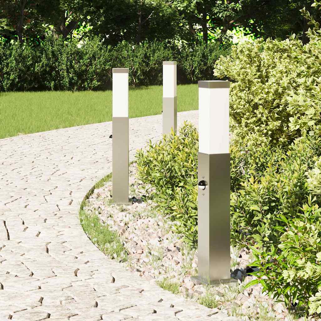 3 db szenzoros oszloplámpa 50 cm rozsdamentes acélból IP44