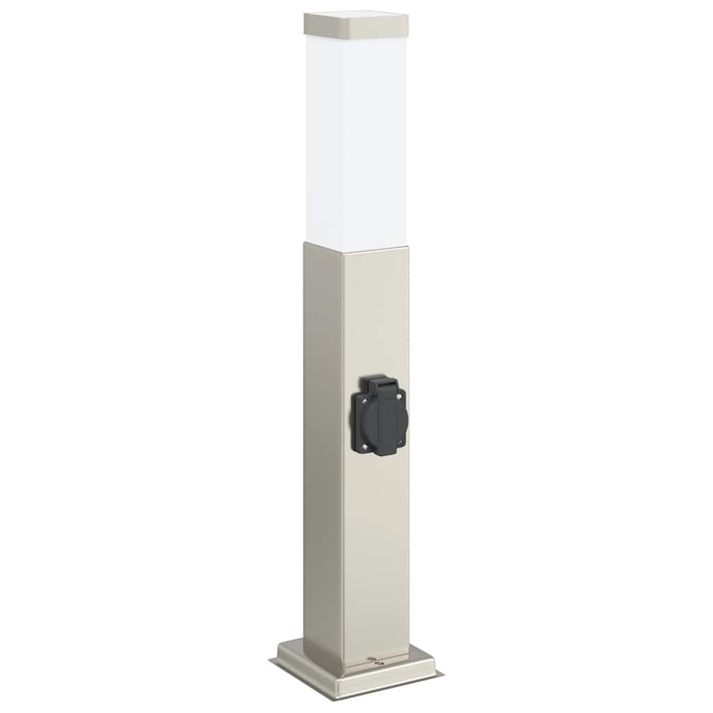 120 cm rozsdamentes acél oszloplámpa konnektorral IP44