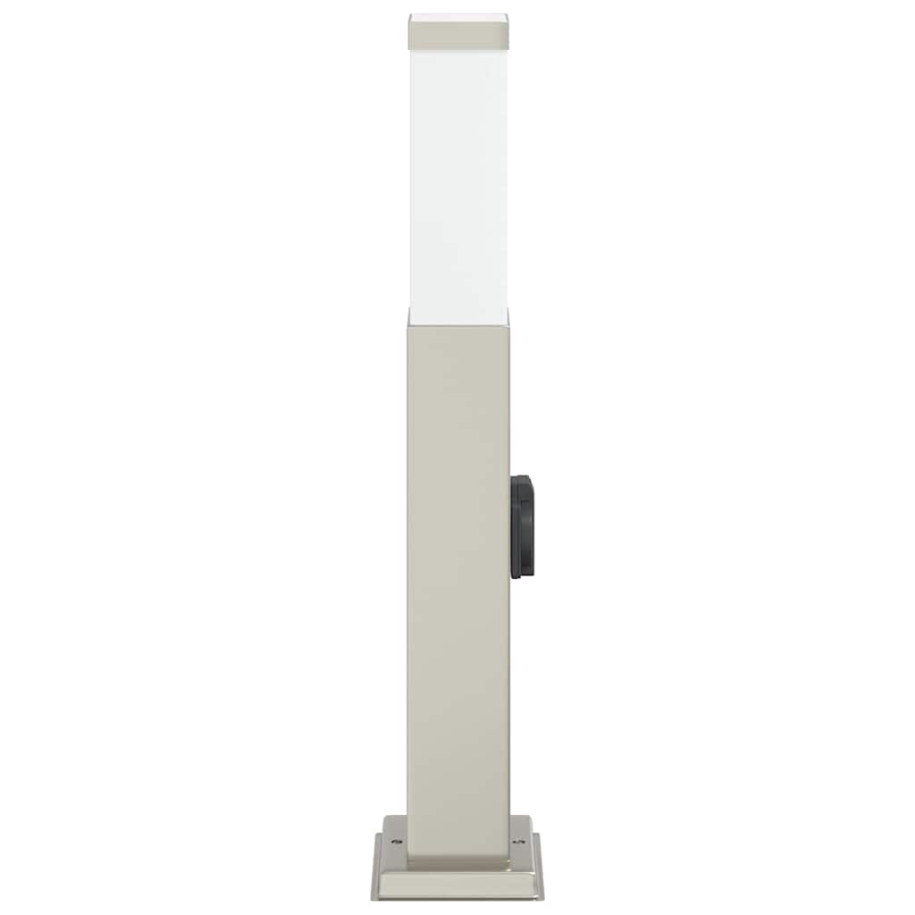 120 cm rozsdamentes acél oszloplámpa konnektorral IP44