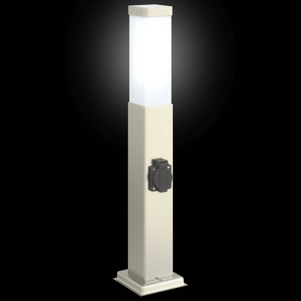120 cm rozsdamentes acél oszloplámpa konnektorral IP44