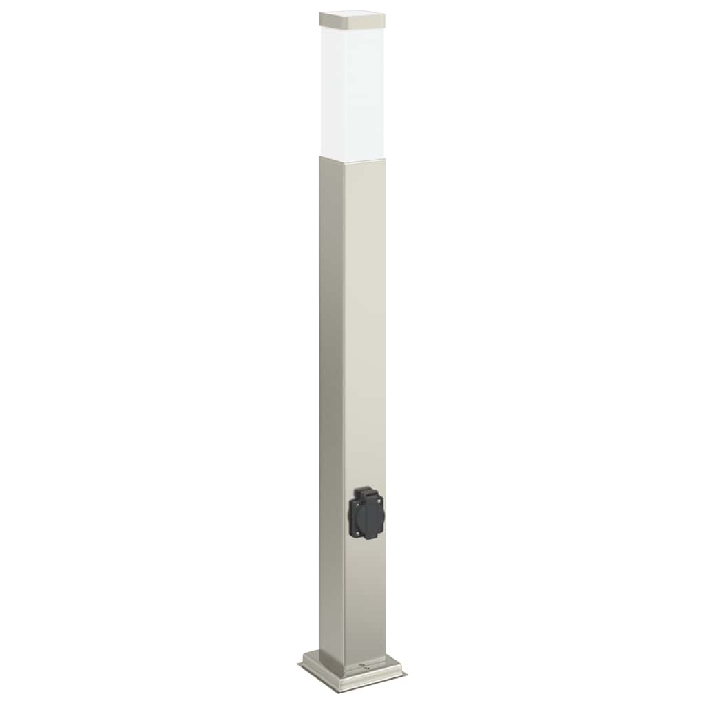 80 cm rozsdamentes acél oszloplámpa konnektorral IP44