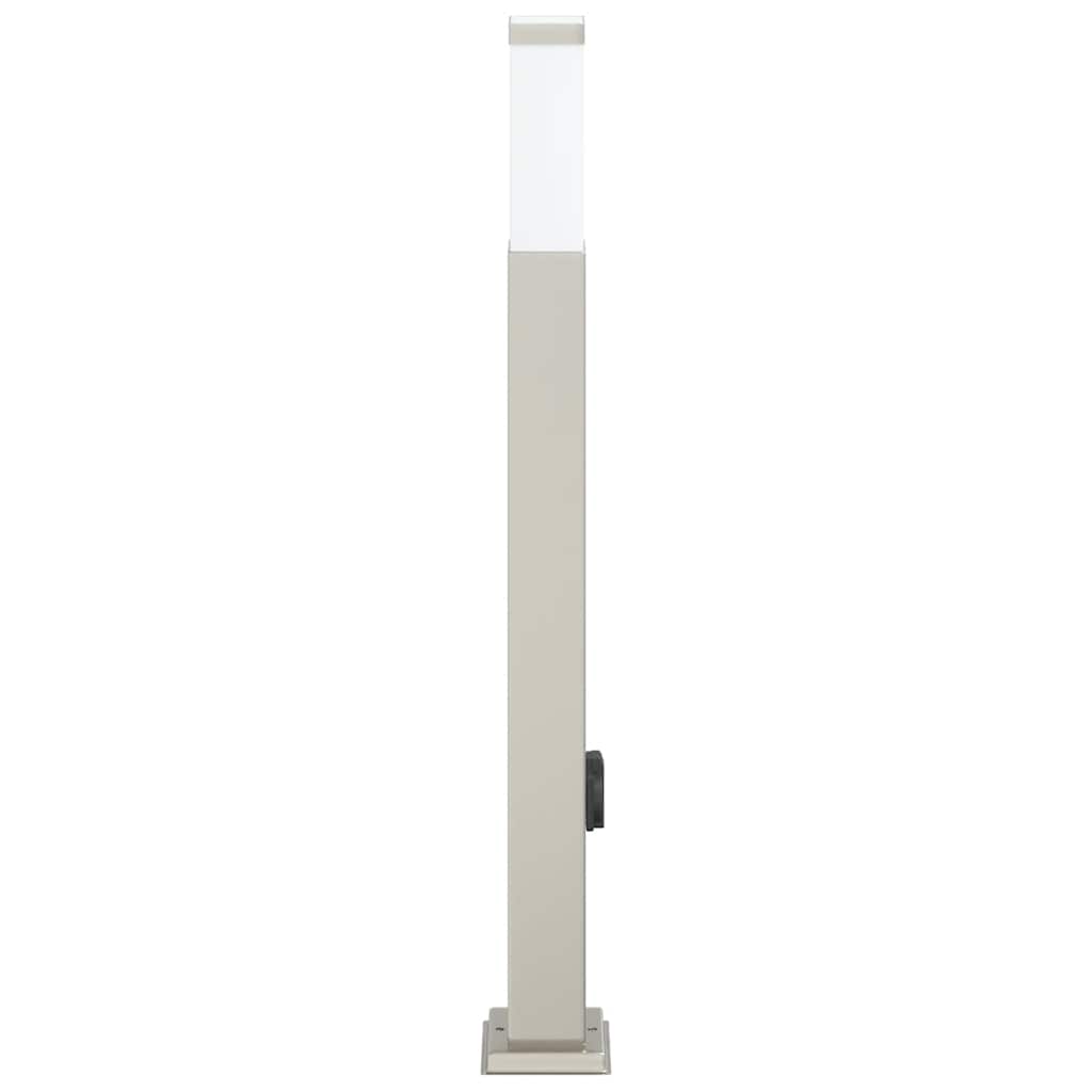 80 cm rozsdamentes acél oszloplámpa konnektorral IP44