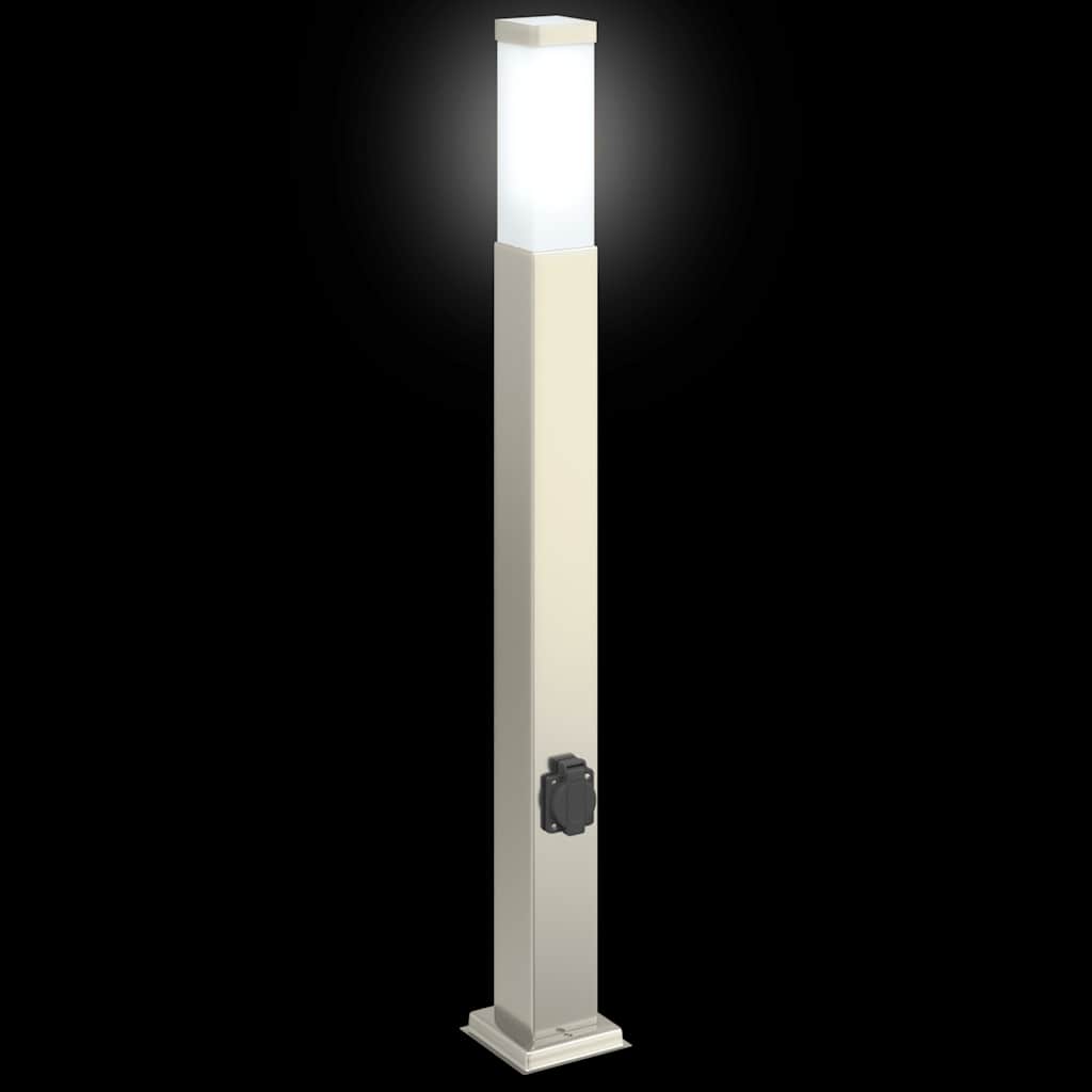 80 cm rozsdamentes acél oszloplámpa konnektorral IP44