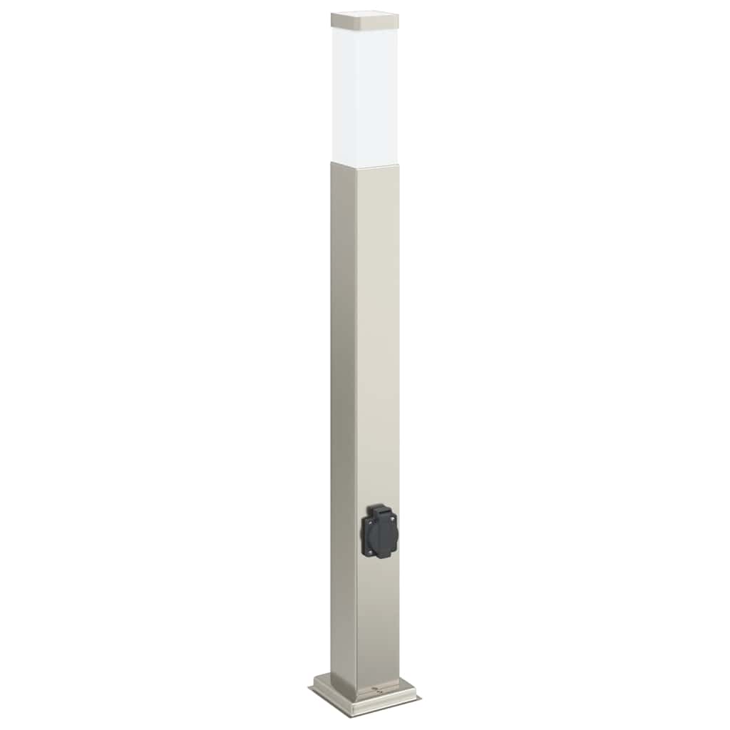 3 db 80 cm rozsdamentes acél oszloplámpa konnektorral IP44