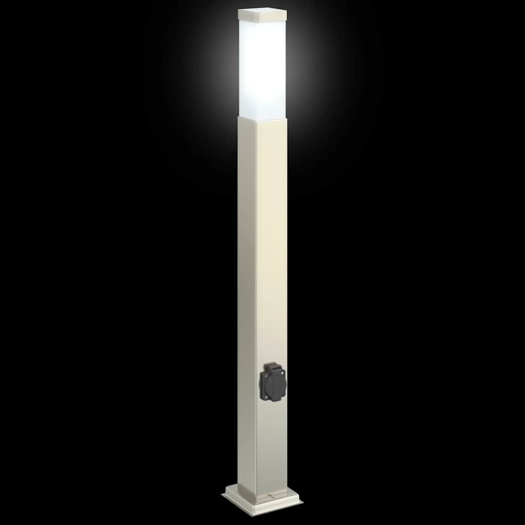 3 db 80 cm rozsdamentes acél oszloplámpa konnektorral IP44
