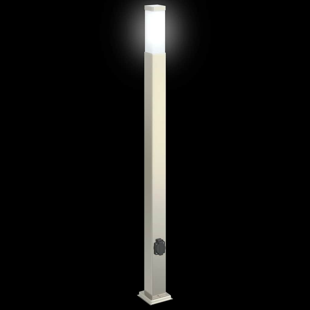110 cm rozsdamentes acél oszloplámpa konnektorral IP44