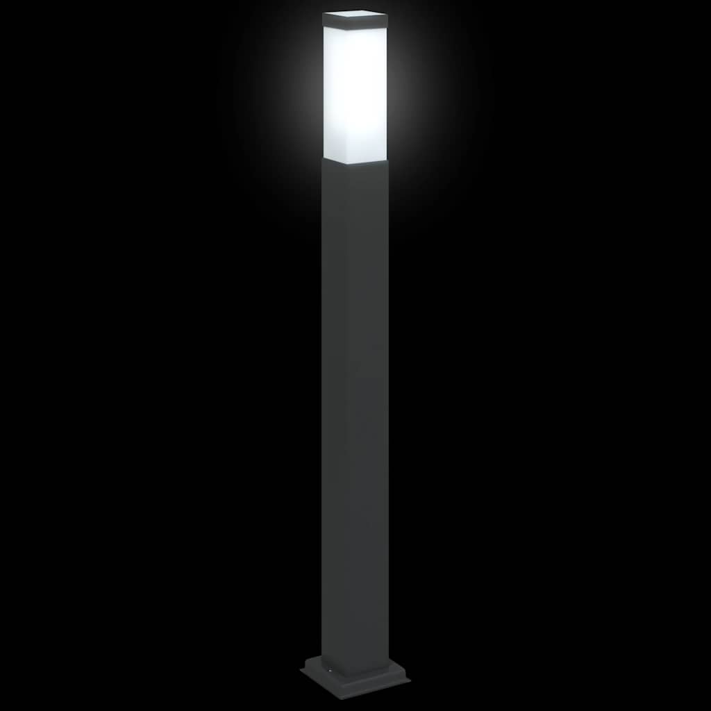 3 db oszloplámpa 80 cm fekete IP44