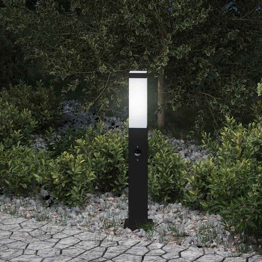 szenzoros oszloplámpa 50 cm fekete IP44