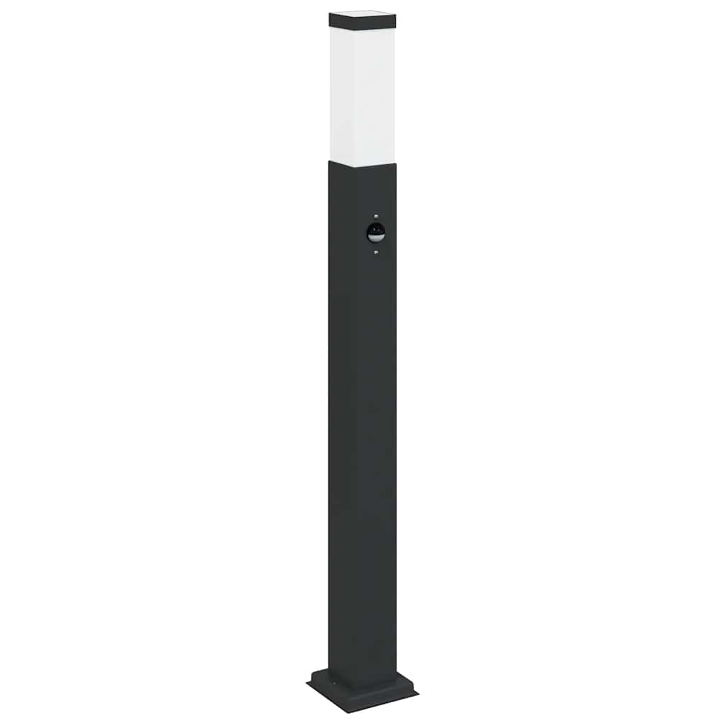 szenzoros oszloplámpa 80 cm fekete IP44