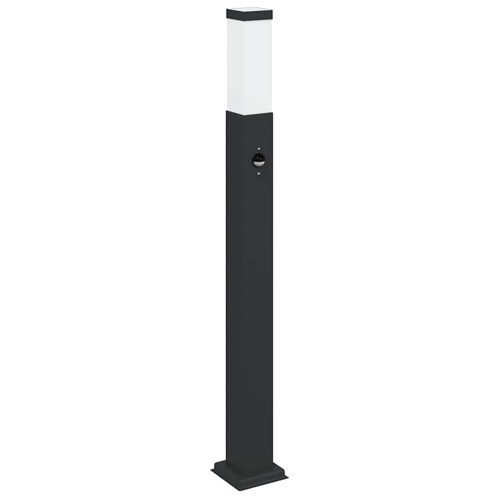 3 db szenzoros oszloplámpa 80 cm fekete IP44