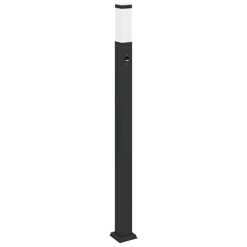 szenzoros oszloplámpa 110 cm fekete IP44