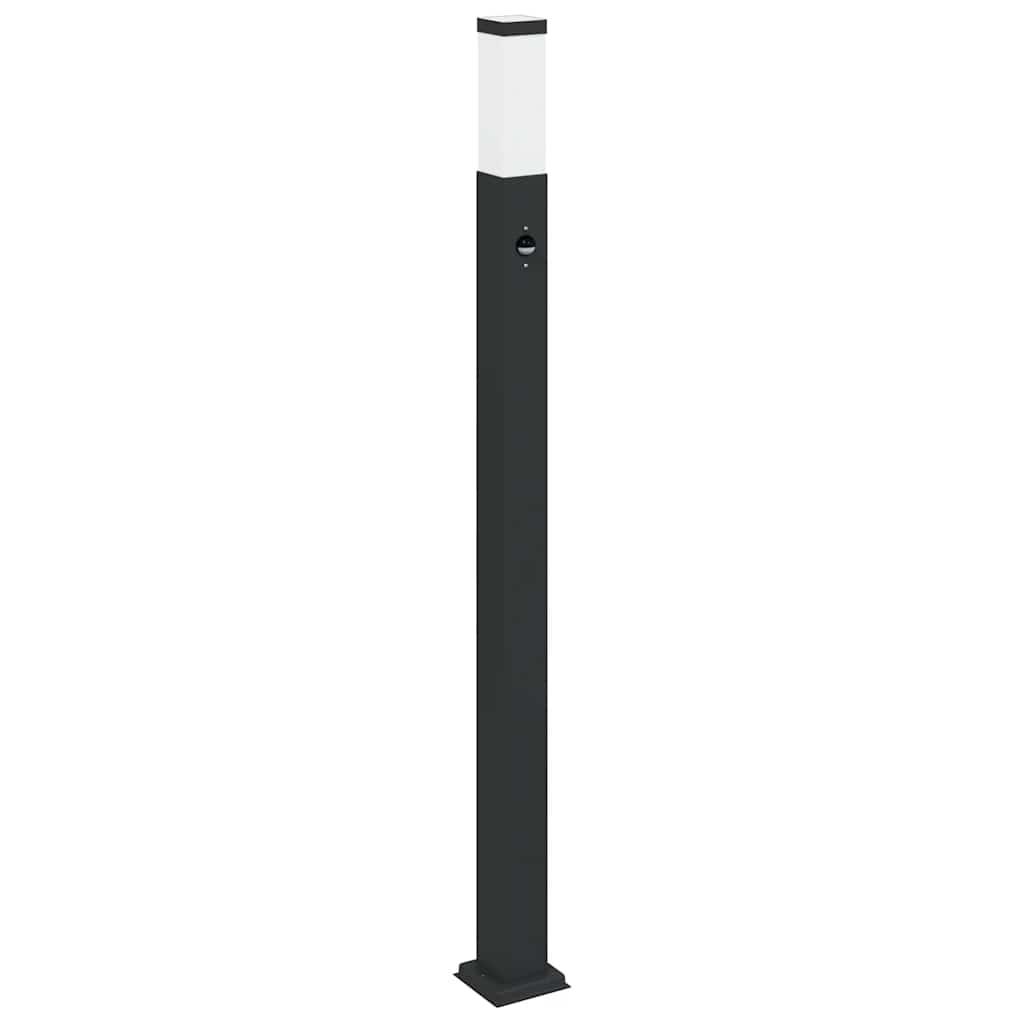3 db szenzoros oszloplámpa 110 cm fekete IP44