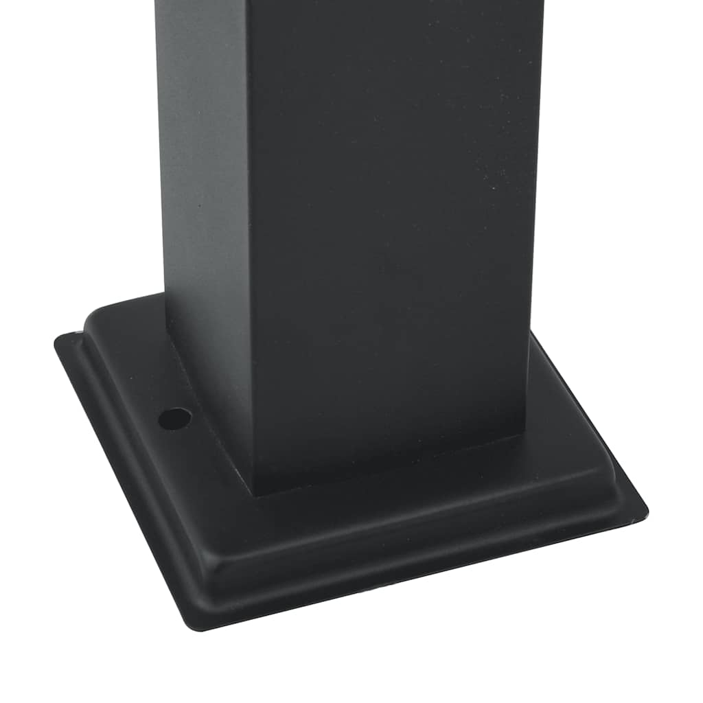 oszloplámpa konnektorral 80 cm fekete IP44