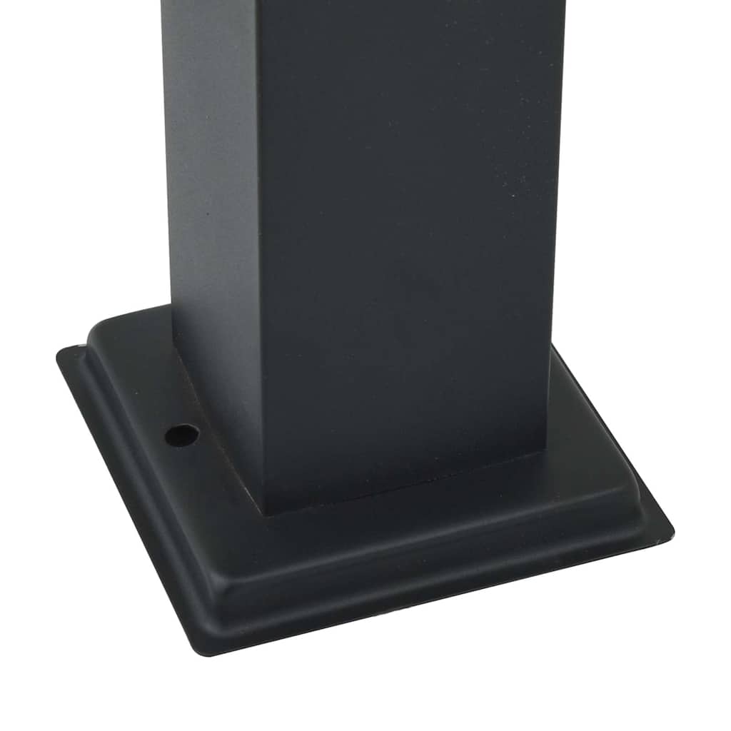oszloplámpa konnektorral 110 cm fekete IP44