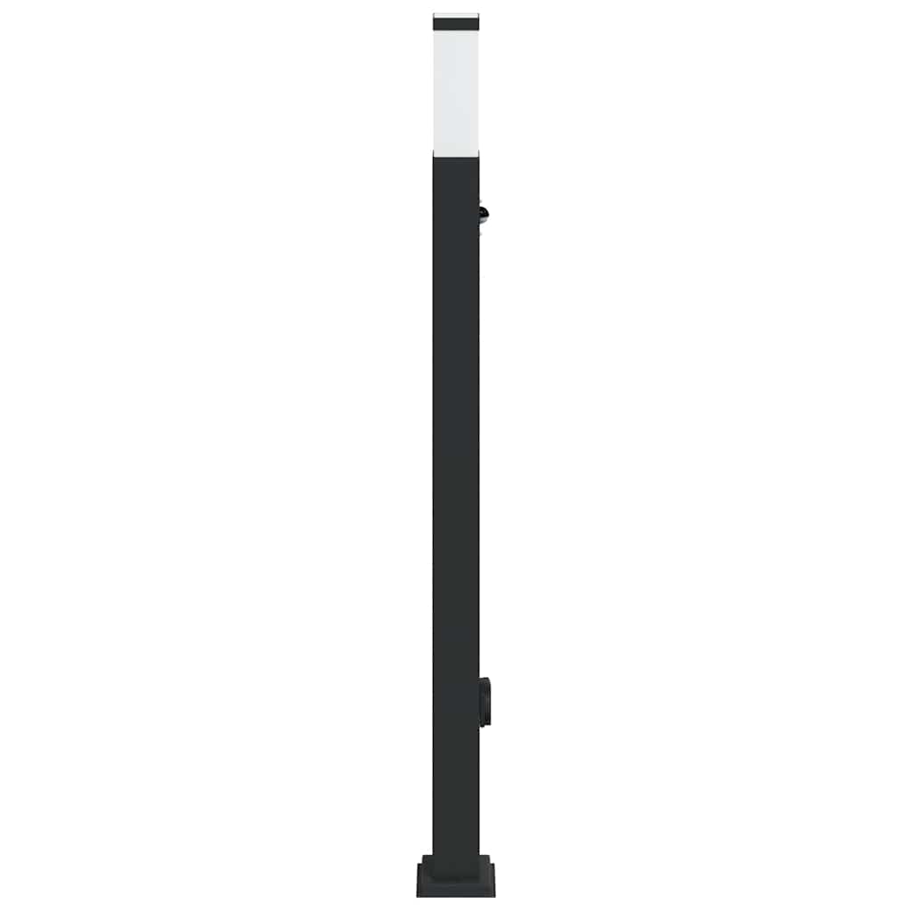 szenzoros fali tartóoszlop lámpa 110 cm fekete IP44
