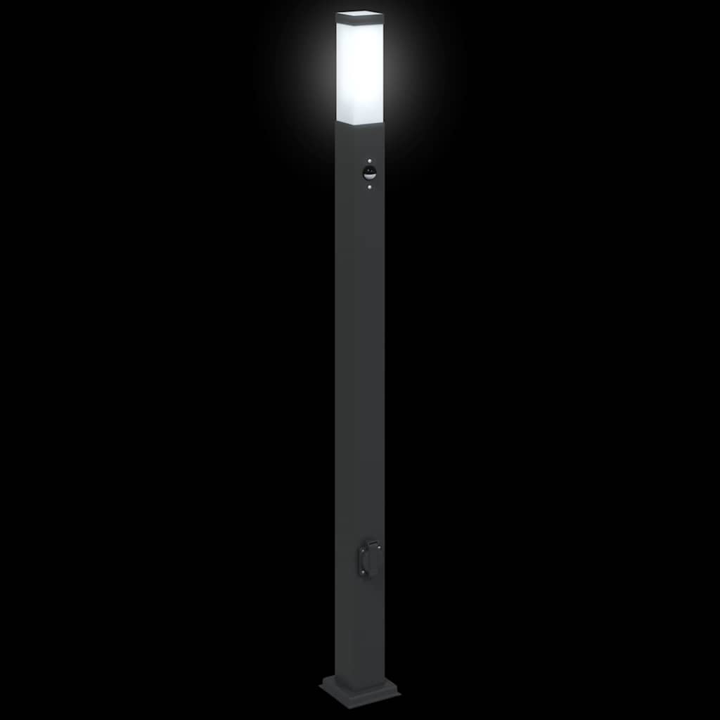 3 db szenzoros fekete oszlop alakú lámpa 110 cm IP44