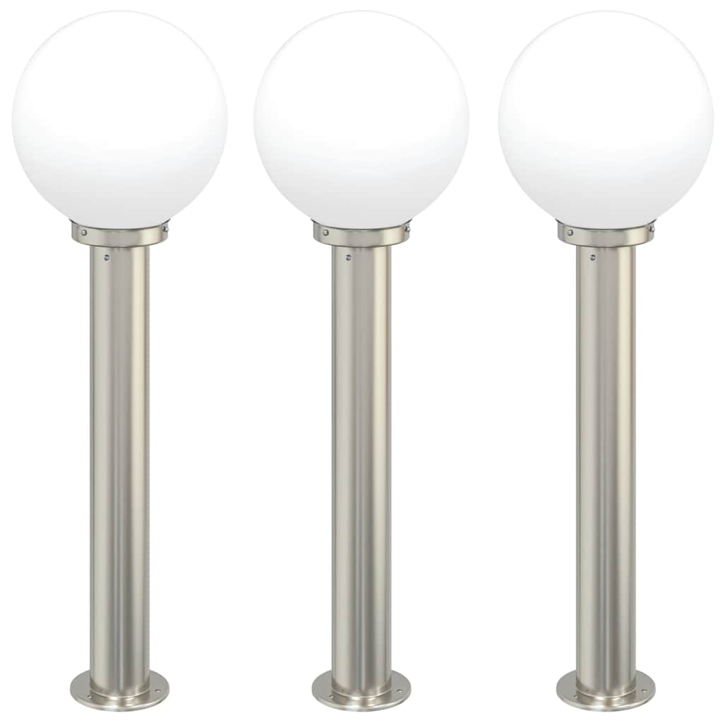 3 db kültéri lámpa 80 cm rozsdamentes acél IP44