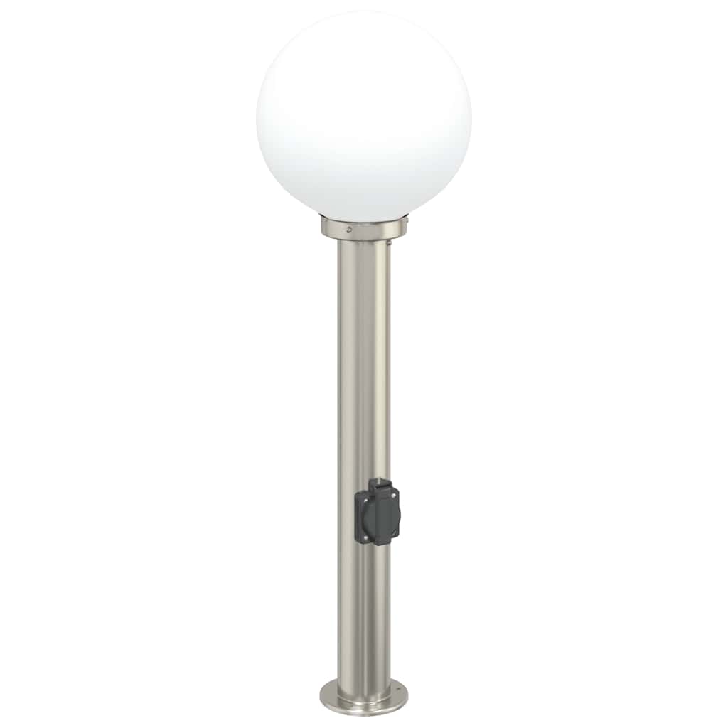 80 cm rozsdamentes acél oszloplámpa konnektorral IP44
