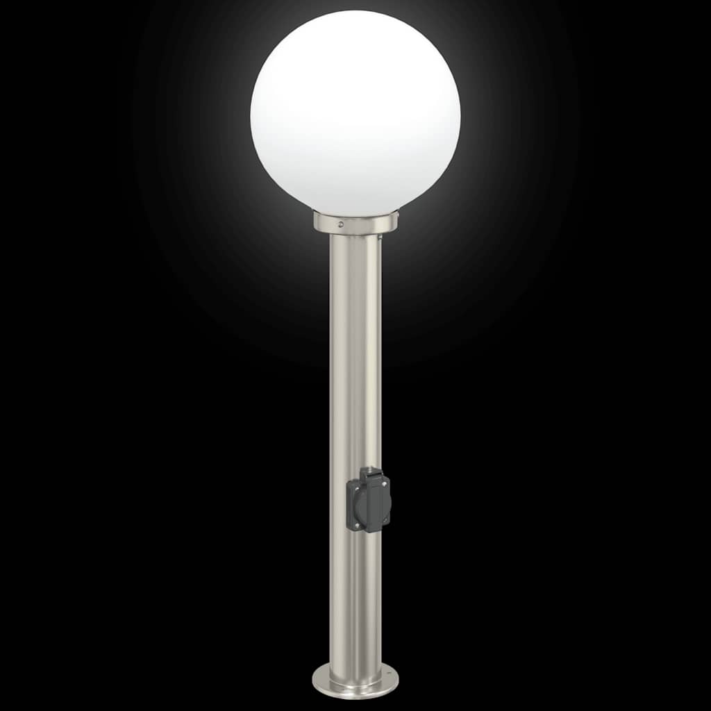 3 db 80 cm rozsdamentes acél oszloplámpa konnektorral IP44