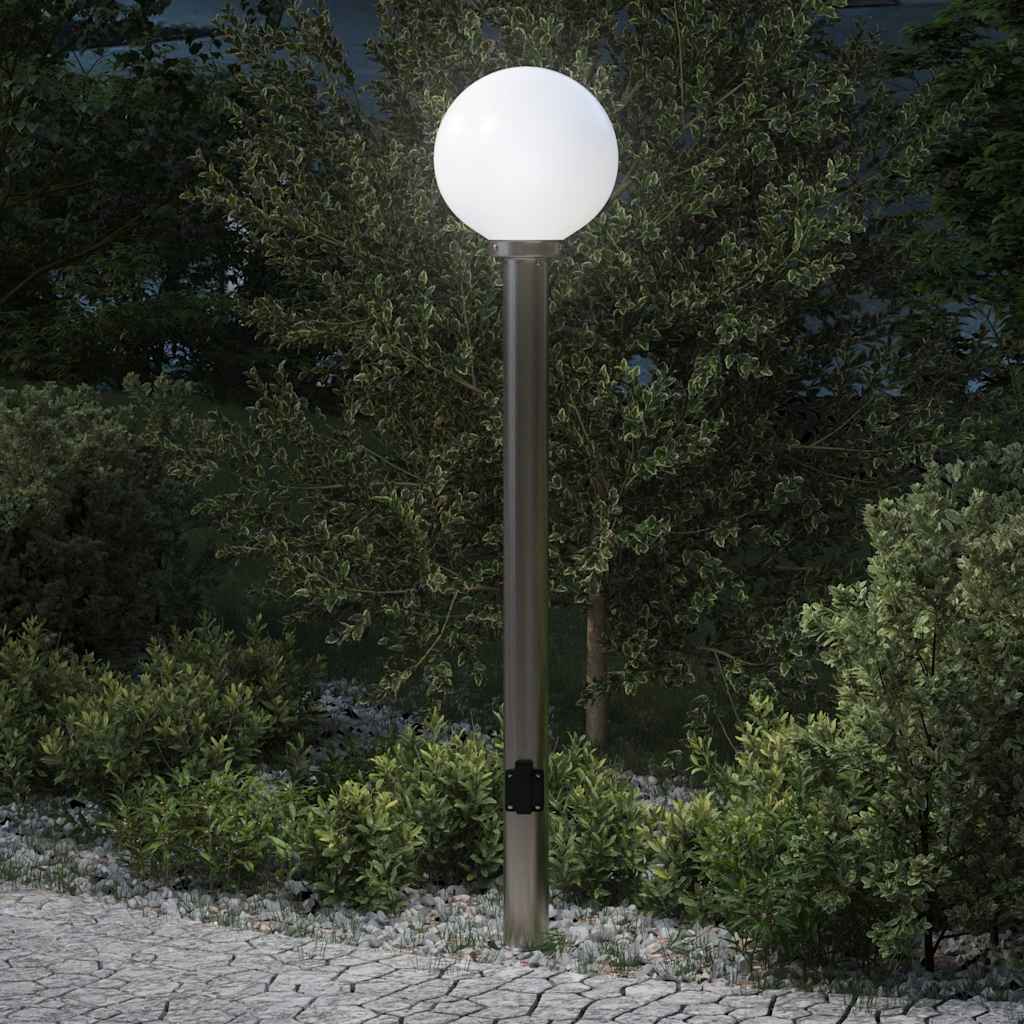 120 cm rozsdamentes acél oszloplámpa konnektorral IP44