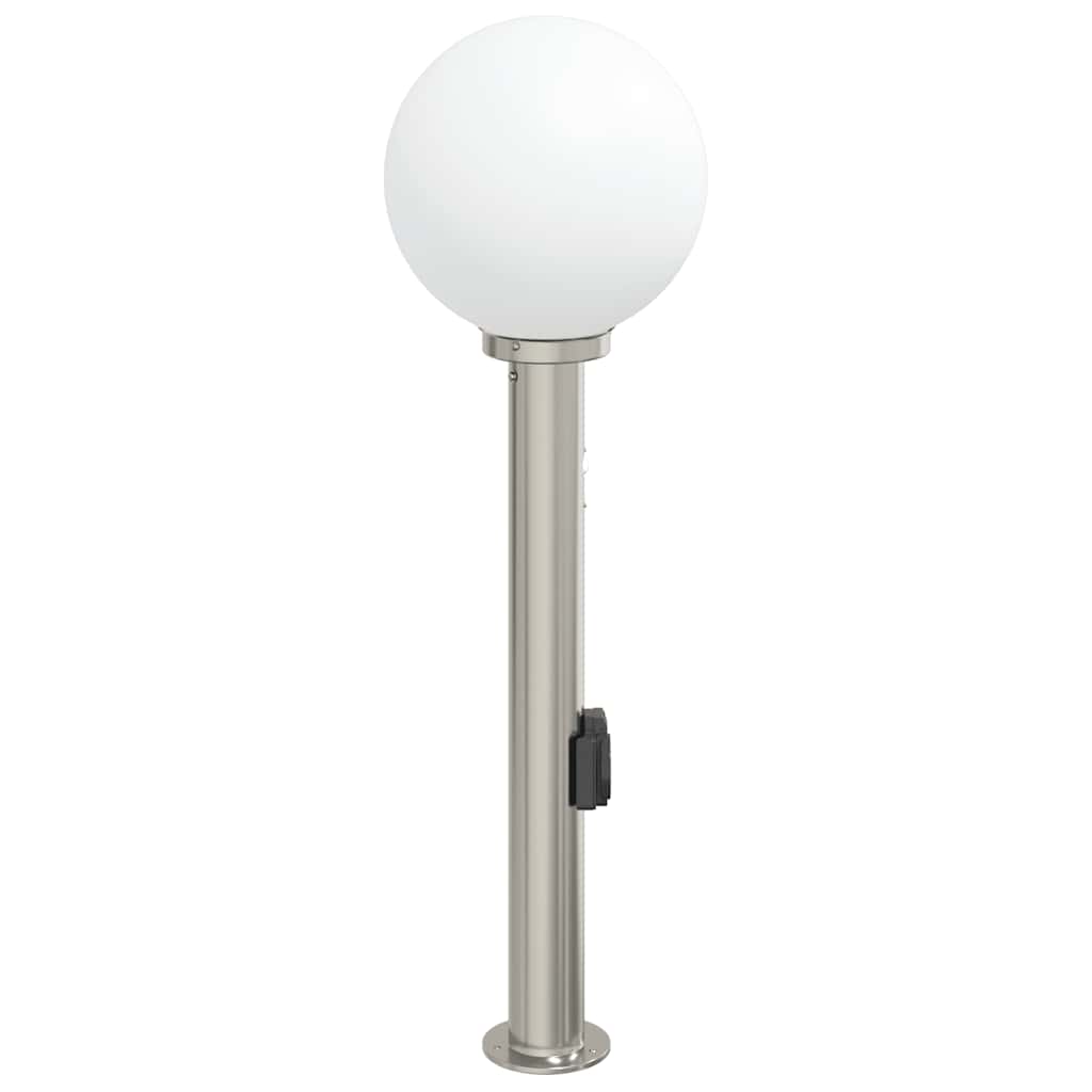 érzékelős konnektoros oszloplámpa 80 cm rozsdamentes acél IP44