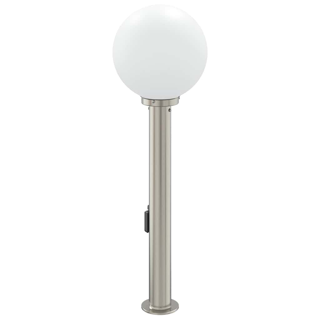 érzékelős konnektoros oszloplámpa 80 cm rozsdamentes acél IP44