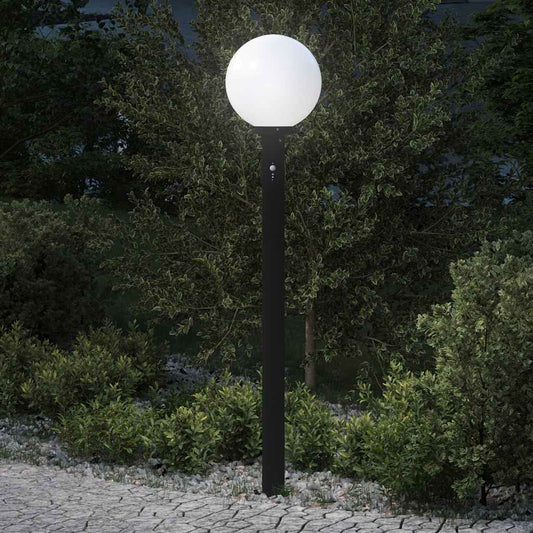 szenzoros oszloplámpa 120 cm fekete IP44