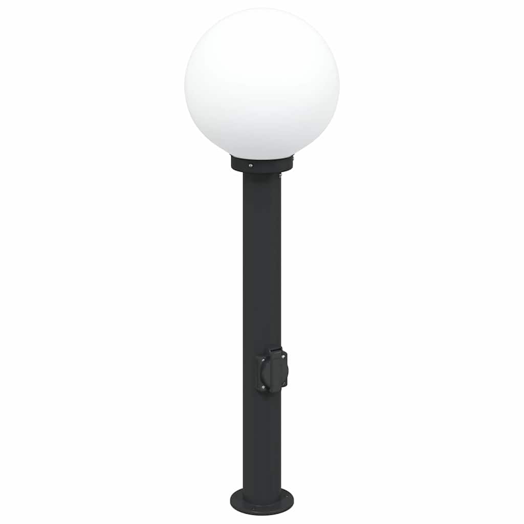 oszloplámpa konnektorral 80 cm fekete IP44