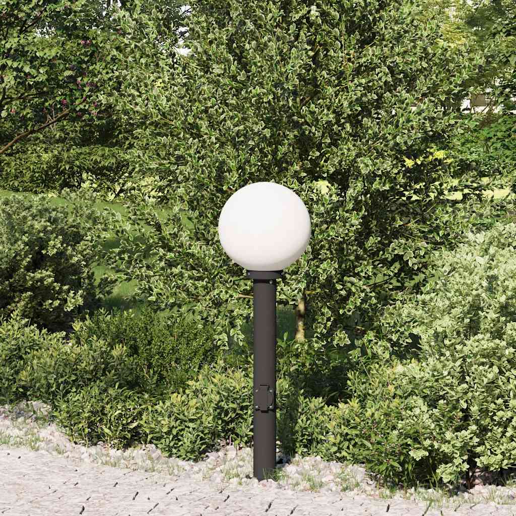 oszloplámpa konnektorral 80 cm fekete IP44