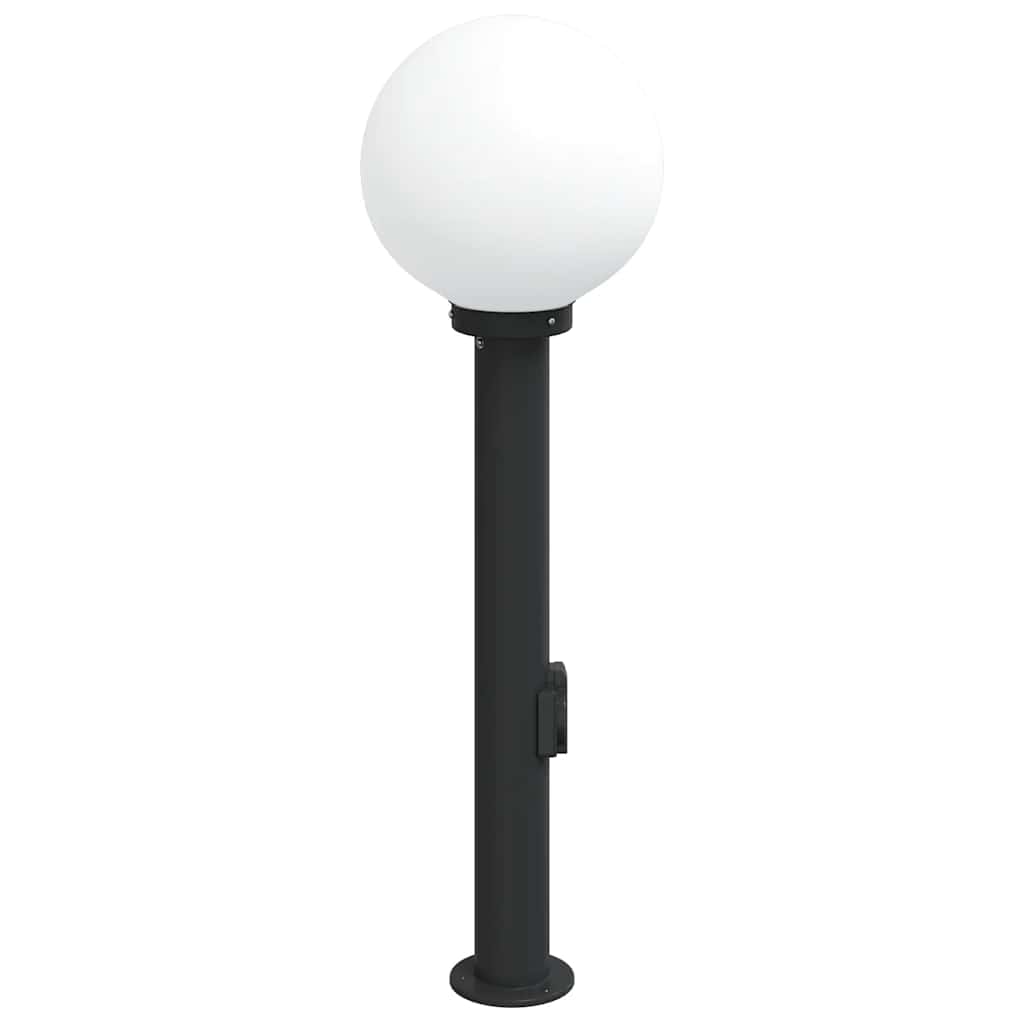 oszloplámpa konnektorral 80 cm fekete IP44