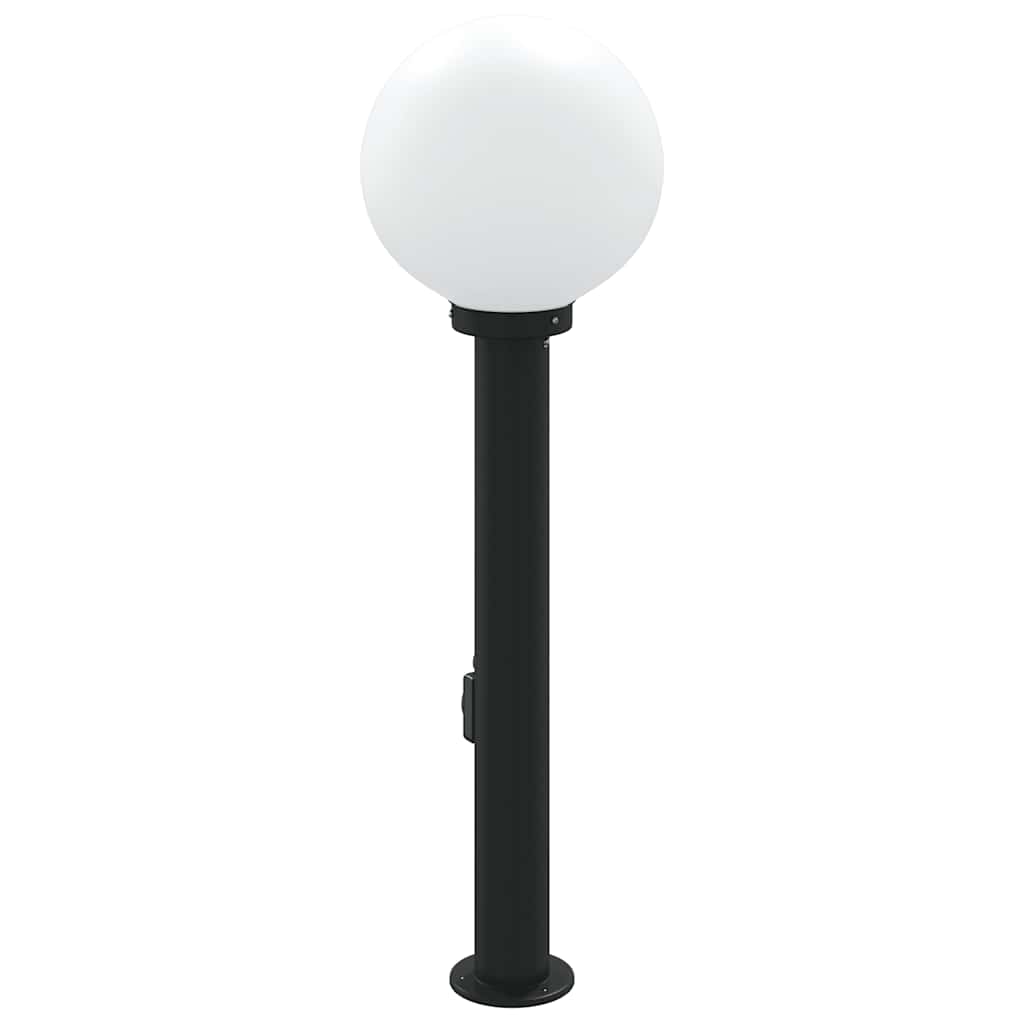 oszloplámpa konnektorral 80 cm fekete IP44