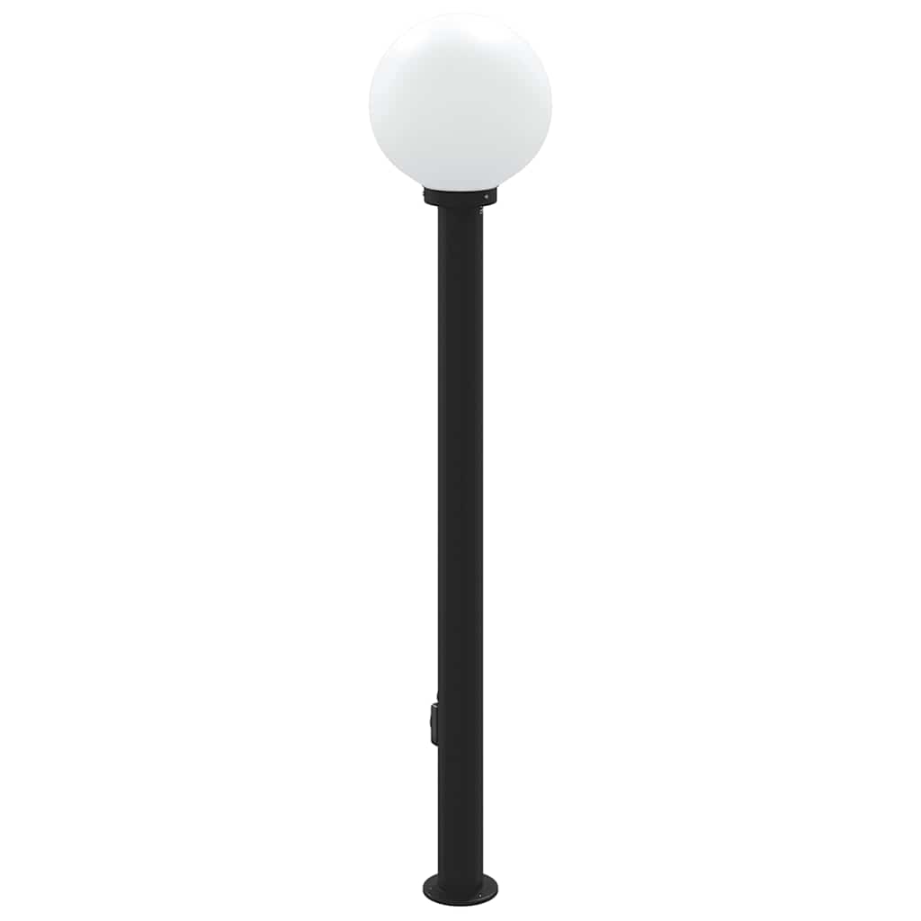 oszloplámpa konnektorral 120 cm fekete IP44