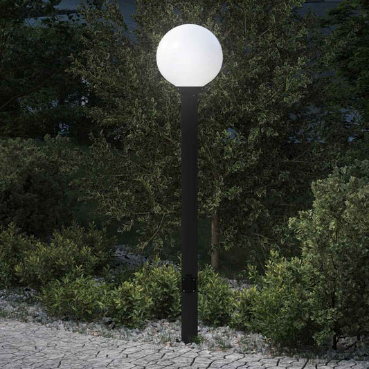oszloplámpa konnektorral 120 cm fekete IP44