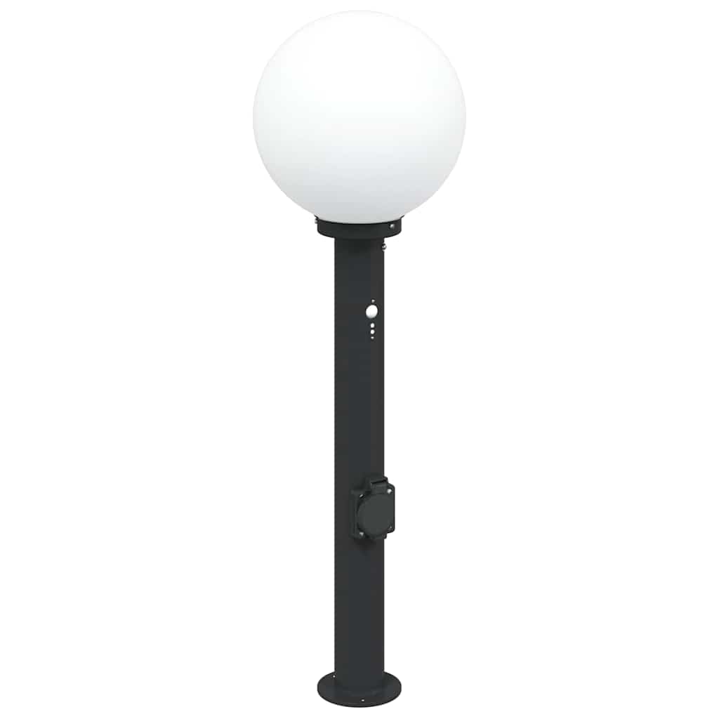 oszloplámpa érzékelővel és aljzattal 80 cm fekete IP44
