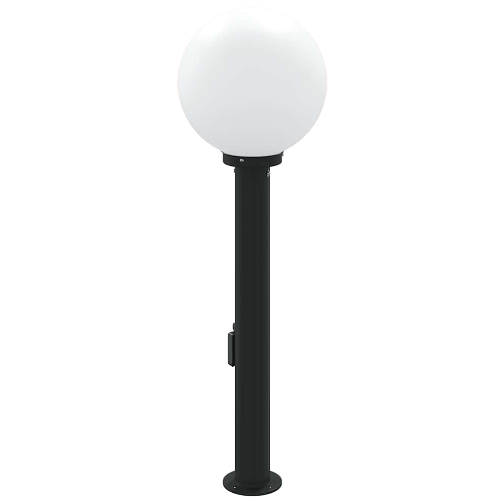 oszloplámpa érzékelővel és aljzattal 80 cm fekete IP44