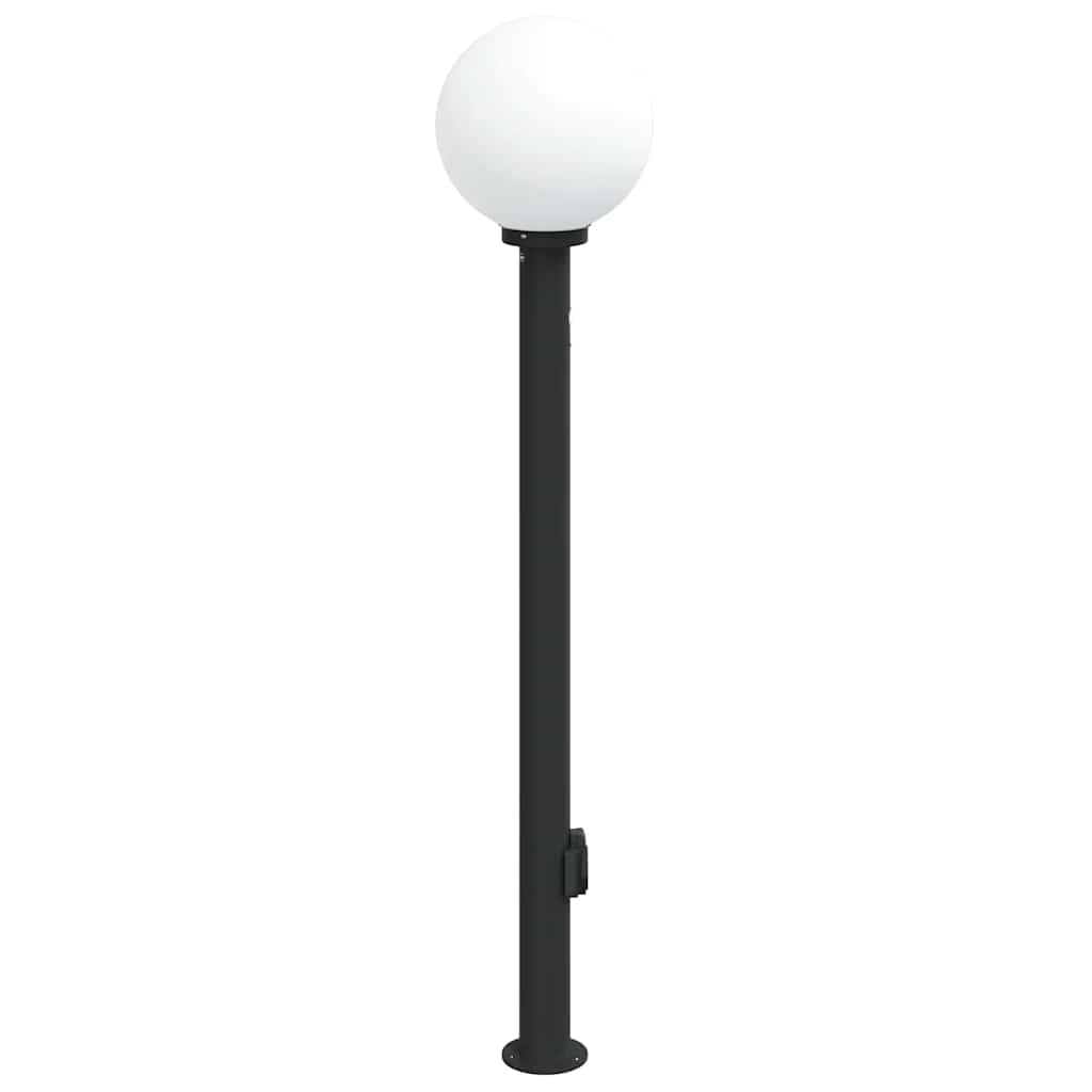 szenzoros fali tartóoszlop lámpa 120 cm fekete IP44