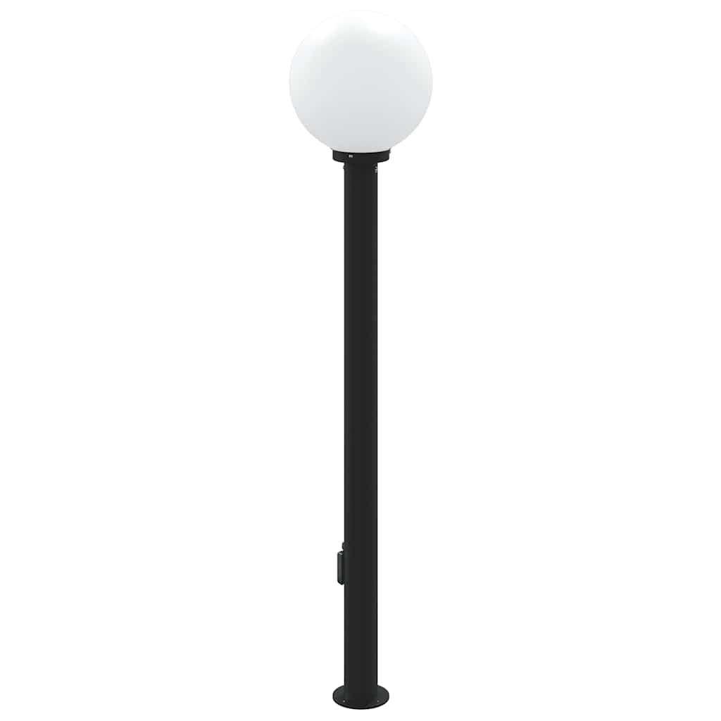 szenzoros fali tartóoszlop lámpa 120 cm fekete IP44