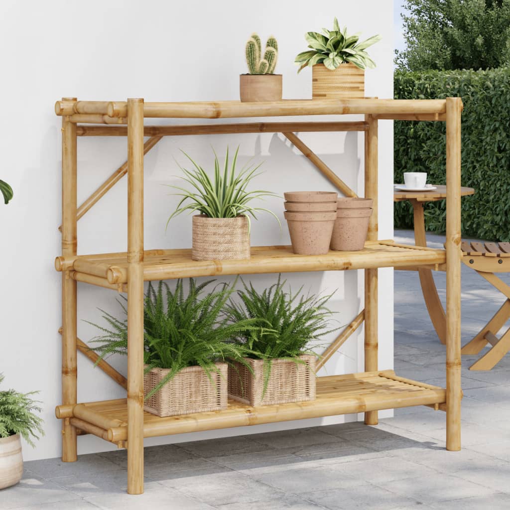 3 szintes bambusz polc 100 x 40 x 90 cm