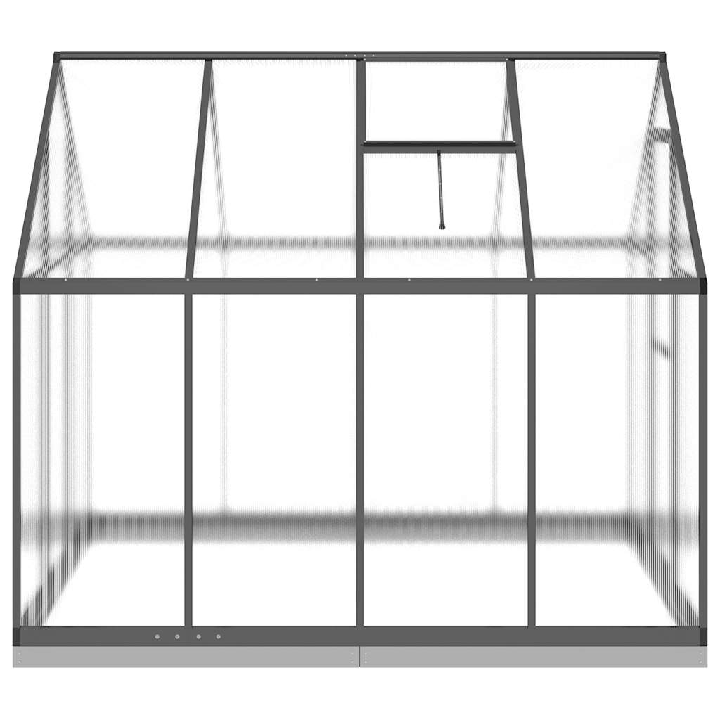 antracitszürke alumínium melegház alapvázzal 224x169x202 cm