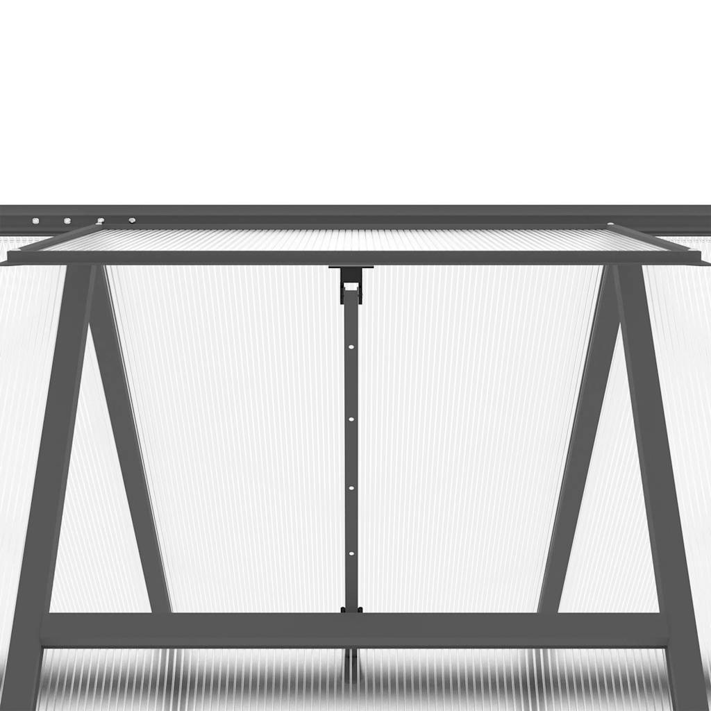 antracitszürke alumínium melegház alapvázzal 334x169x202 cm