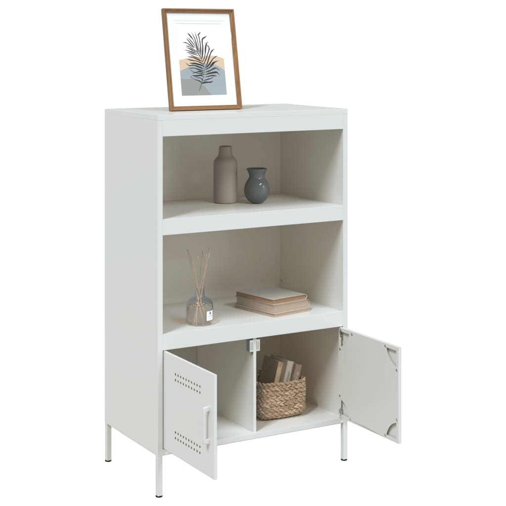 fehér acél magasszekrény 68 x 39 x 113 cm
