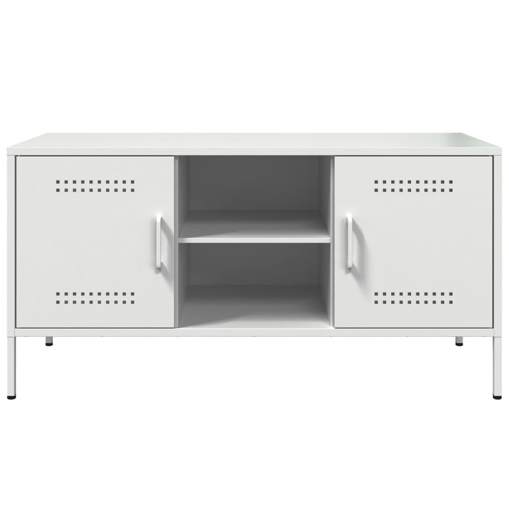 fehér acél TV-szekrény 100,5 x 39 x 50,5 cm