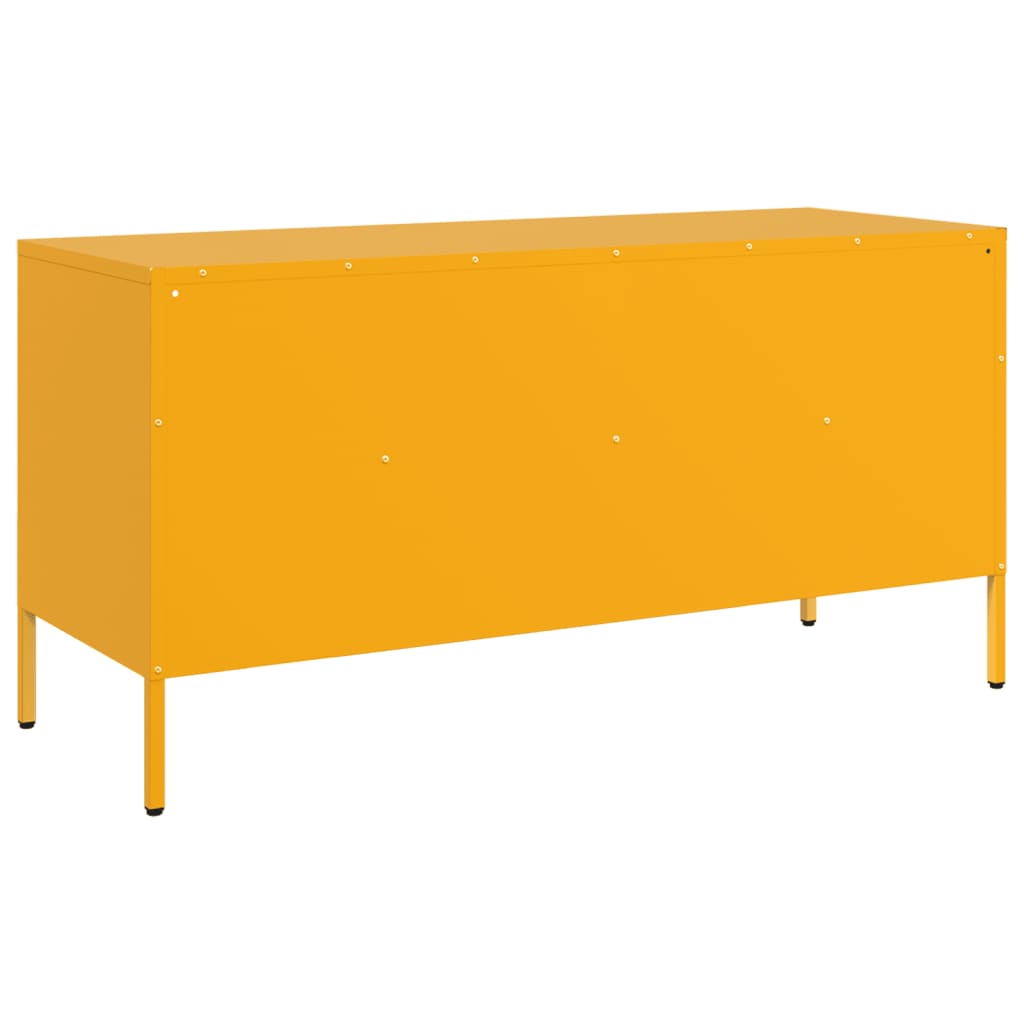 mustársárga acél TV-szekrény 100,5 x 39 x 50,5 cm