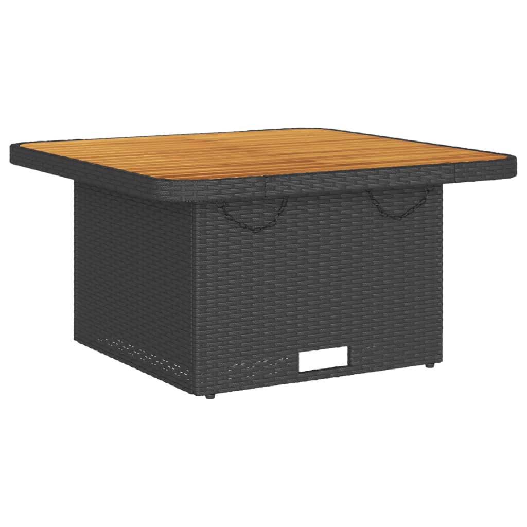 4 részes fekete polyrattan kerti ülőgarnitúra párnákkal