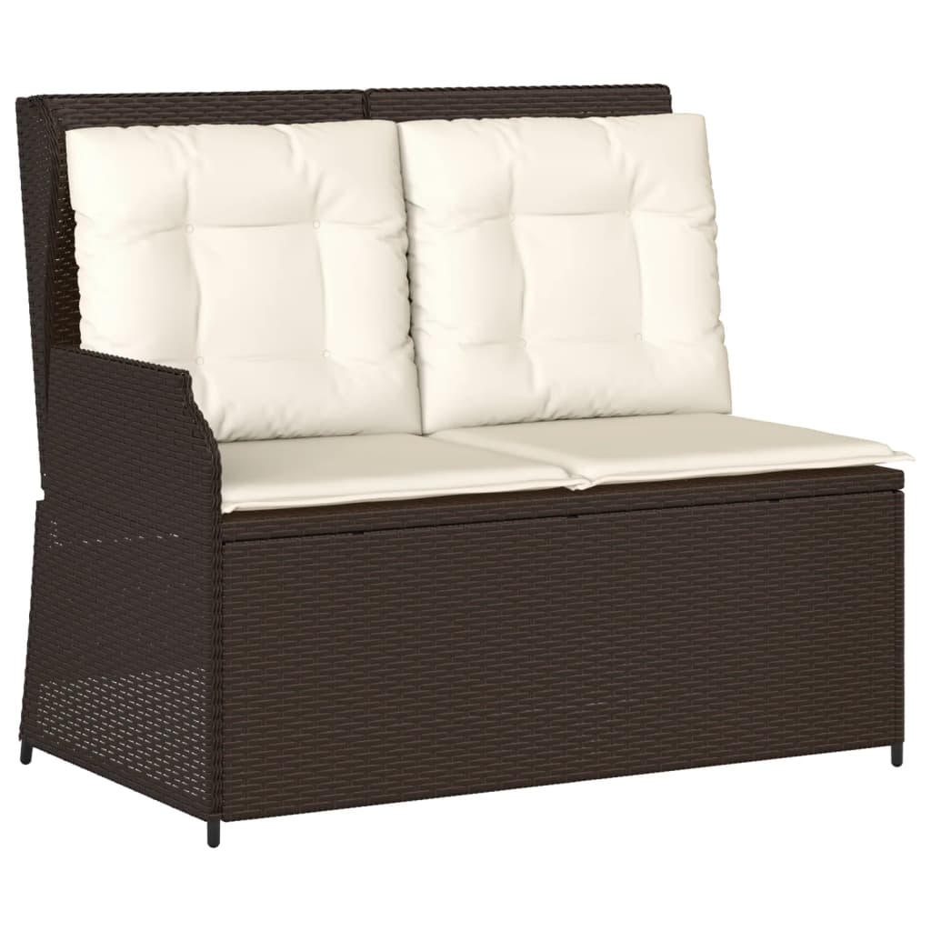 5 részes barna polyrattan kerti ülőgarnitúra párnákkal