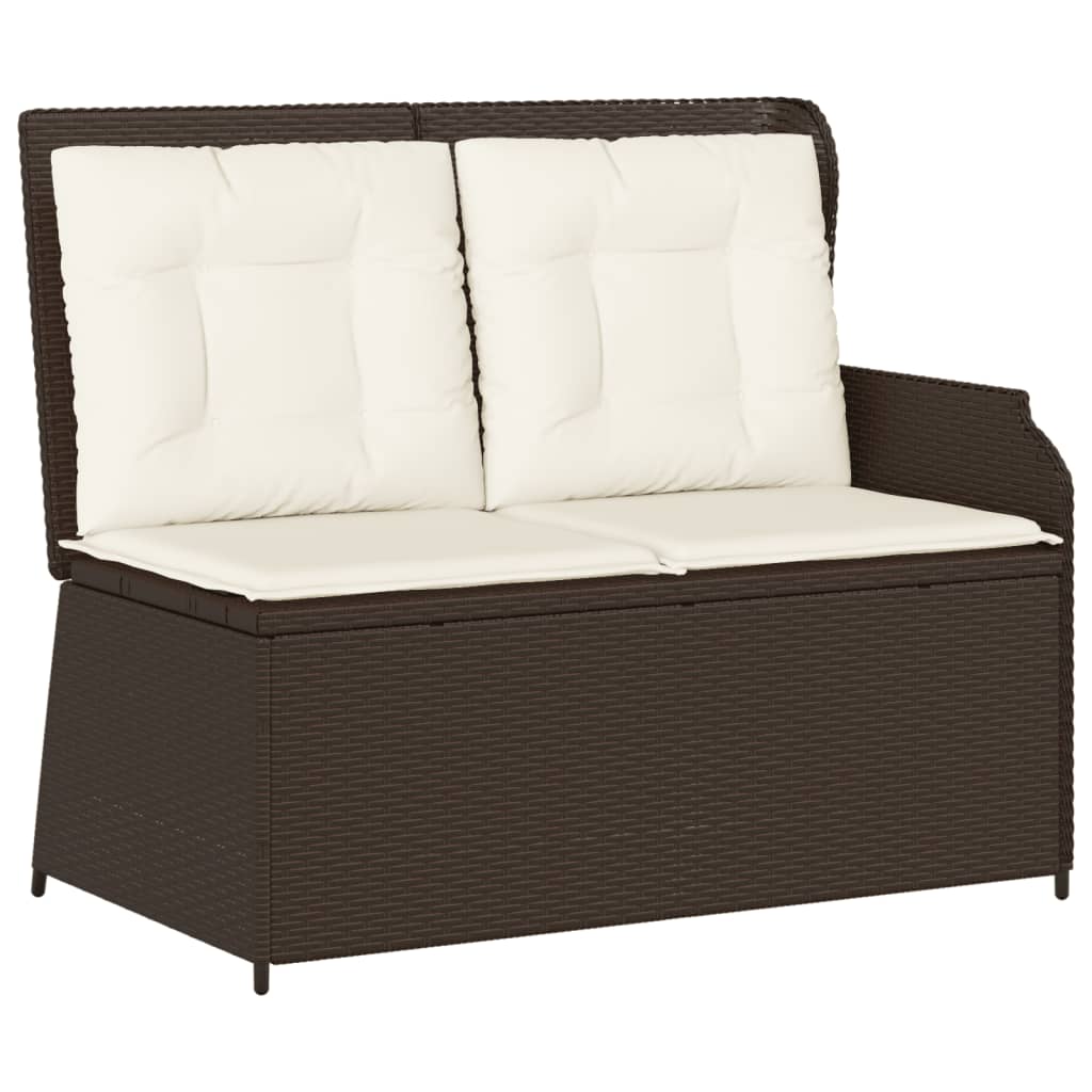 5 részes barna polyrattan kerti ülőgarnitúra párnákkal