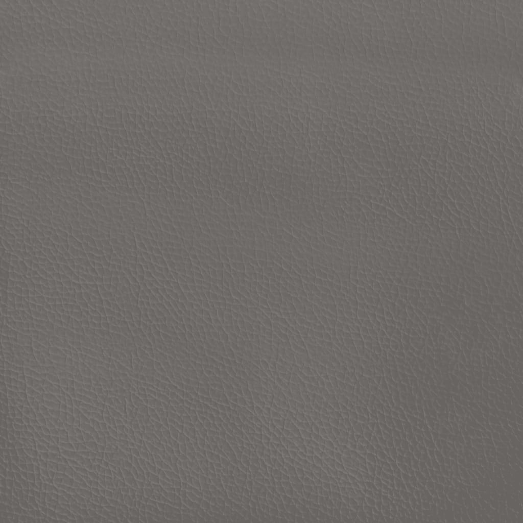 szürke műbőr rugós ágy matraccal 120x190 cm
