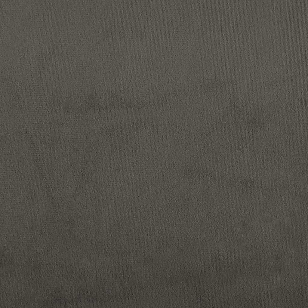 sötétszürke bársony rugós ágy matraccal 120x190 cm