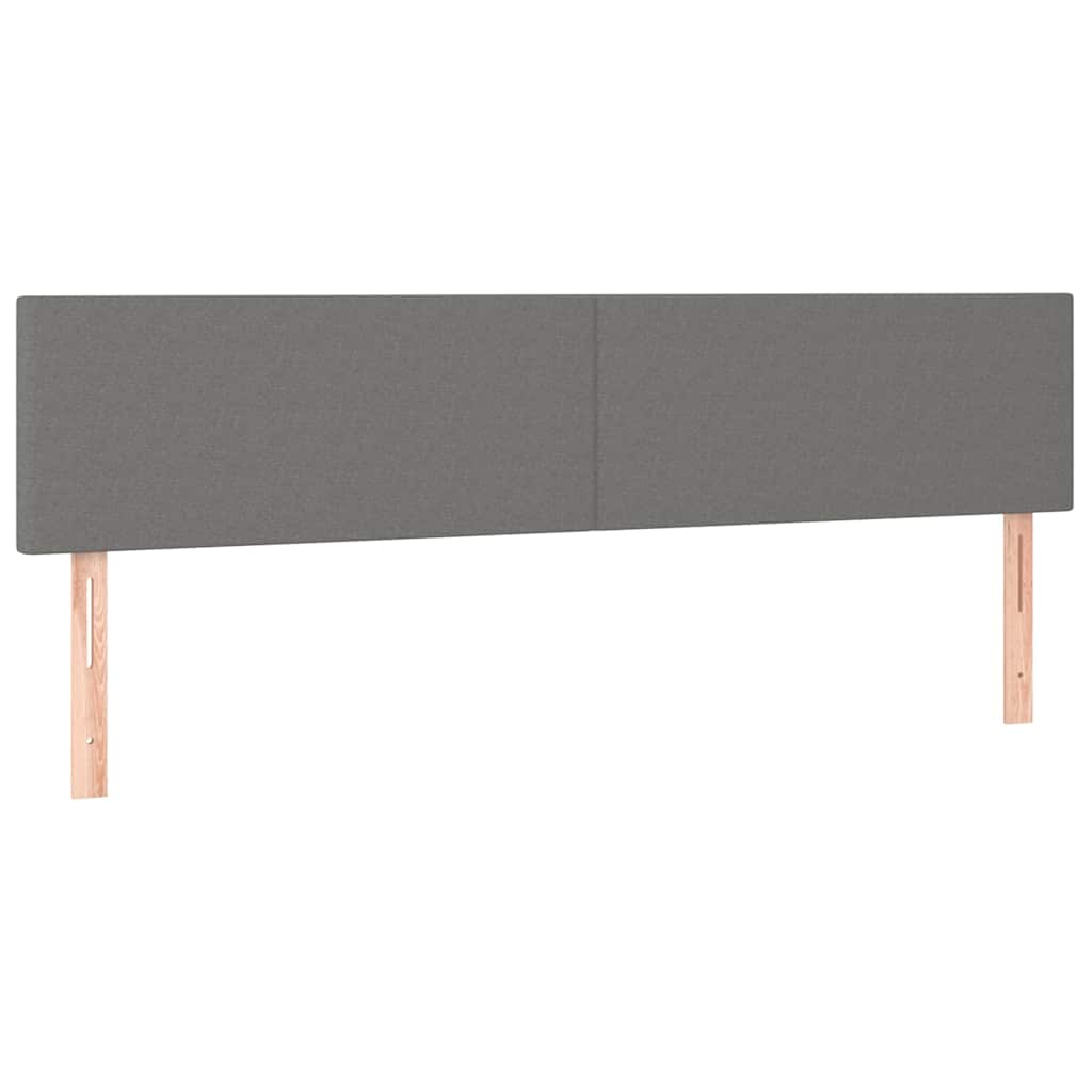 sötétszürke szövet rugós ágy matraccal 120 x 190 cm