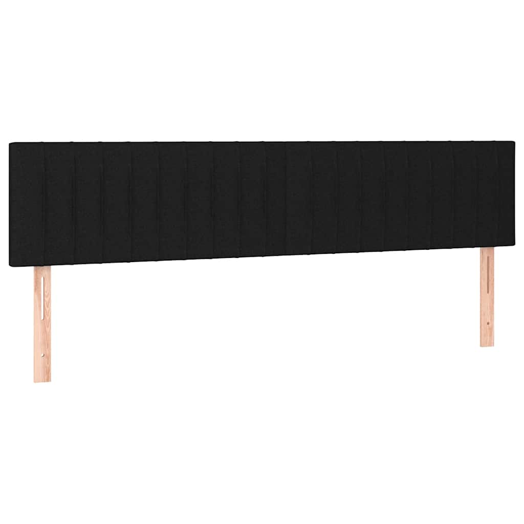 fekete szövet rugós ágy matraccal 120 x 190 cm